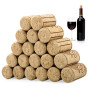 Lot de 20 Bouchons en Liège Naturel pour Bouteilles de Vin et Bière - Bouchons en Bois Tendre pour Bouteilles en Verre