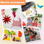 Lot de 40 feuilles de papier cartonné coloré A4, 20 couleurs feuille cartonnée 230 g/m² épais pour la fabrication de cartes, le 