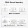 CZUR Aura Pro Scanner Livre Portable & Pliable, Scanner Rapide Documents avec Fonction OCR Multilingue, Numérisation des Formats