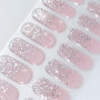 JMEOWIO Autocollant Ongles Gel UV Paillettes Rose Clair Gel Nail Art Stickers Semi-durci Stickers Ongle Deco Ongle Design Manucu