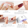 JMEOWIO Autocollant Ongles Gel UV Paillettes Rose Clair Gel Nail Art Stickers Semi-durci Stickers Ongle Deco Ongle Design Manucu