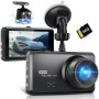 Miden S7 2.5K Dashcam Voiture Avant Arrière,Carte SD 64G,Camera Embarquée Voiture 1600P+1080P FHD,IPS 3.2" Camera Voiture Grand 