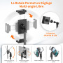 XXZU 182CM Support de Trépied pour Tablette, Trépied pour Téléphone Rotatif à 360° Support Tablette Lit Réglable en Hauteur Plia