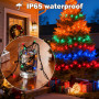 Dolucky Guirlande Lumineuse Solaire, 30M 300 LED Guirlande Lumineuse Exterieure Solaire 19 Modes À DISTANCE Guirlande Noel Exter