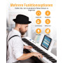 OYAYO Piano pliable avec 88 touches avec écran LCD et boutons semi-lestés - Prise en charge MIDI Bluetooth - Clavier piano numér