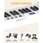 OYAYO Piano pliable avec 88 touches avec écran LCD et boutons semi-lestés - Prise en charge MIDI Bluetooth - Clavier piano numér