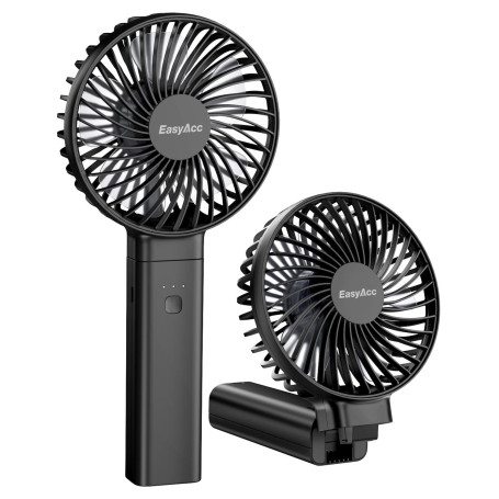 EasyAcc Ventilateur USB Portable Ventilateur à Main Petit Rechargeable 3-13 Heures D'utilisation 4 Vitesse Ventilateur de Table 