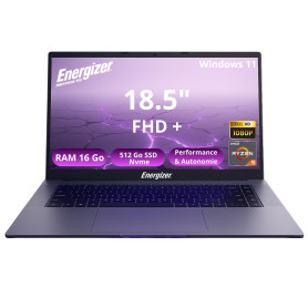 Energizer Energybook Pro 18.5 – PC Portable 18,5’’ FHD IPS, AMD Ryzen 5 3.7 Ghz, 16Go RAM, 512 SSD Nvme, PC Portable Ryzen, Vega