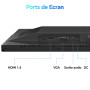 KOORUI E2412F 24 Pouces Ecran PC, FHD 1920 x 1080 100Hz Moniteur HDMI 1.4, Eye Care, inclinable de -5° à 15°, VESA 100 x 100mm