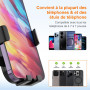 GRIFEMA Support Téléphone Voiture Grille d'Aération à Fixation Automatique, Rotation 360°, Utilisation à Une Main, Compatible Sm