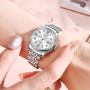 Taxau Montres pour femmes chiffres arabes petit cadran facile lecture montres femmes style simple date acier inoxydable montres 