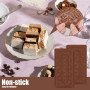 Mokaskaidj 2 Pièces Moule Tablette Chocolat, Moules à Chocolat, Non Collant Moule Silicone Tablette de Chocolat Réutilisable pou