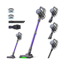 Suirviz U8 Aspirateur sans Fil, 4 en 1, 40kpa et 35 Min Aspirateur Balai sans Fil, Aspirateur Balai pour Nettoyer Les Poils d'an