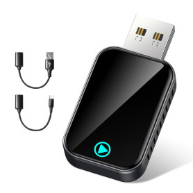 Alltotive S2 Mini Adaptateur CarPlay sans Fil pour iPhone, Convertissez Le Filaire en sans Fil, Plug & Play avec Typ-C/USB, Comp