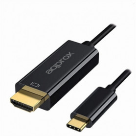 Câble USB C vers HDMI approx! APPC52 Noir Ultra HD 4K 28,99 €