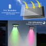 LIAVOP Lampe Solaire Exterieur, 4 Lumiere Solaire Exterieur, Etanche IP65 Eclairage Exterieur Solaire pour Escalier Extérieur, M