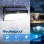 Peasur 368LED Lumiere Exterieur Detecteur de Mouvement, 3 Mode Lampe Solaire Extérieur, Étanche Eclairage Exterieur pour Mural J