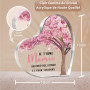 Gleevara Cadeau Mamie, Cadeau Anniversaire Mamie de Petits Enfants - Plaque Cœur Décor de Bureau, Cadeaux Noël pour Grand Mere