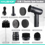 HAUSHOF Brosse de Nettoyage Électrique, Brosse Nettoyage à Batterie avec Support, Écran LCD 3 Vitesses de Réglage, 7 Têtes de Br