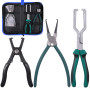 Glarks Lot de 3 pinces de tuyau de carburant de 20,3 cm, clip de serrage et pliants de déconnexion à 80 degrés pour l'entretien 