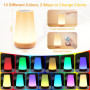 JOPHEK Lampe de Chevet, Veilleuse LED vec 13 Couleurs Changeantes, RGB Lampe Nuit Tactile avec Télécommande pour Cadeau pour Enf