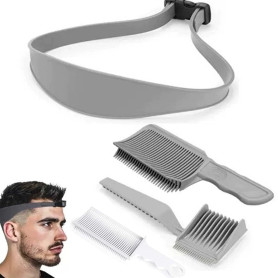 4 Pièces Peigne de Barbier pour Homme,Guide de Coupe de Cheveux Réglable,Bande de Coupe de Cheveux en Silicone,outil de coupe pr