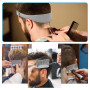 4 Pièces Peigne de Barbier pour Homme,Guide de Coupe de Cheveux Réglable,Bande de Coupe de Cheveux en Silicone,outil de coupe pr