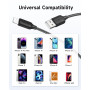 RAVIAD Câble iPhone Court 50CM Chargeur iPhone, [Certifié MFi] Nylon Cable Lightning Charge Rapide Compatible avec iPhone 14 13 