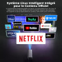 Vidéoprojecteur 4K【Netflix Officiel/Dolby】 28000 Lumens Projecteur 4K Auto Keystone Courte Focal WiFi Bluetooth FHD 1080P, Proje