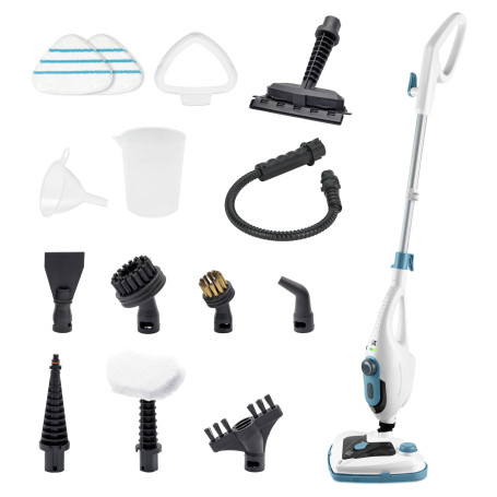 Di4 SteamClean Multi 12 ProMax, Balais Vapeur Multifonction 12 en 1, 1500W, Élimine 99,9% des virus et bactéries, Steam Cleaner 