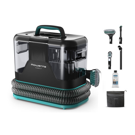 Rowenta, Clean it, Shampouineuse, Détacheur nettoyeur de tache, Rapide et facile, Intérieur de voiture, 750W, IN5020F0, Bleu/Noi