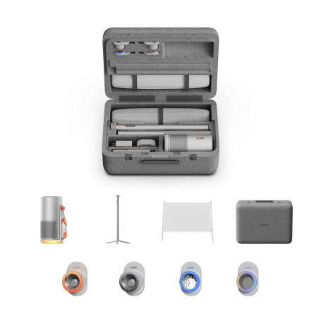 XGIMI MoGo 4 Laser Vidéoprojecteur Collection,550 ISO Lumens, Compatible avec Google TV Netflix, Autonomie de 5 Heures,Kit Extér