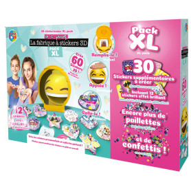 LA FABRIQUE À STICKERS 3D – Grand Coffret Créatif XL | Crée 60 Stickers Personnalisés en Relief | Facile & Ludique dès 6 Ans | P