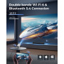 [App intégrée & Auto Keystone] Vidéoprojecteur 4K Supporte 20000 Lumens 2025 Mini Projecteur Portable avec Android TV WiFi 6 Blu