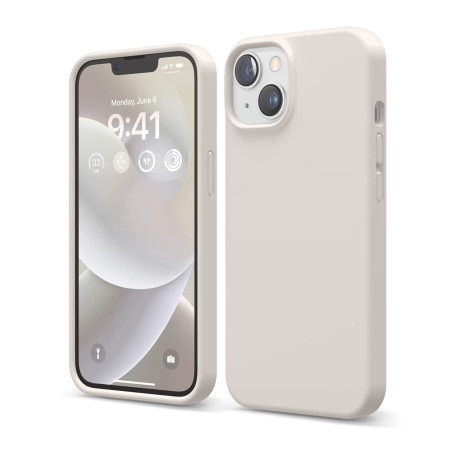 elago Coque Silicone Liquide Compatible avec iPhone 14 Étui (6.1”), Coque Silicone Premium, Housse Protection Complète - Case An