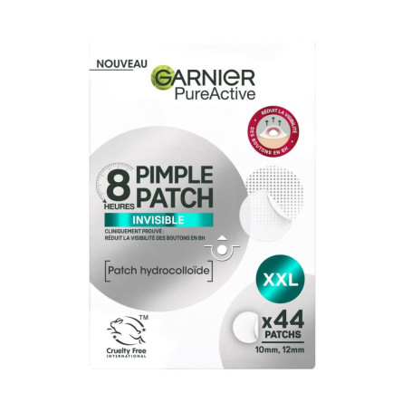 GARNIER Pure Active - Patch Bouton Pack XXL - Réduit L'Apparence des Boutons en 8H* - Cliniquement Prouvé - Invisible & Ultra-Fi