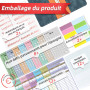 Enveloppe Budget Francais A6 Classeur Budget Planner - Carnet Budget avec 8 Défi de l'économie d'argent - Classeur Budget Franca