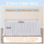 Blanche Polyester Jupe de Table Blanc Polyester Jupe de table Maille Moelleux Table de Plinthe pour la fête, mariage fête d'anni