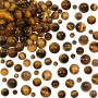 TOAOB 100pcs Perles Pierre Naturelles 4mm à 8mm Oeil de Tigr Perles Rondes en Vrac de Pierres Précieuses Gemme Énergie Guérison 