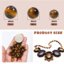 TOAOB 100pcs Perles Pierre Naturelles 4mm à 8mm Oeil de Tigr Perles Rondes en Vrac de Pierres Précieuses Gemme Énergie Guérison 
