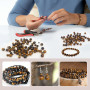 TOAOB 100pcs Perles Pierre Naturelles 4mm à 8mm Oeil de Tigr Perles Rondes en Vrac de Pierres Précieuses Gemme Énergie Guérison 