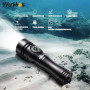 Wurkkos DL02 Lampe de Plongée, 3000 Lumen LED Lampe de poche Sous-marine Rechargeable, IPX8 étanche Lampe de plongée avec indica