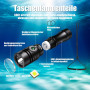 Wurkkos DL02 Lampe de Plongée, 3000 Lumen LED Lampe de poche Sous-marine Rechargeable, IPX8 étanche Lampe de plongée avec indica