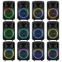 Fenton FT08LED MK2 Enceinte Soirée Bluetooth LEDs Bluetooth avec Batterie Intégrée - 300 Watts, Micro UHF Inclus, Modes Lumineux