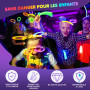 Ziitty 100 Bracelet Fluorescent Lumineux, Decoration Noël Accessoire, 7 Magnifiques Couleurs Bâton Lumineux, Accessoire Fluo, Lo