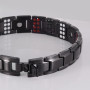 JFUME Bracelet magnétique pour homme et femme plaqué or 18 carats ou PVD noir ou or noir avec outil de suppression de lien 21,5 