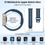 TiMOVO 6 Pièces Sport Bracelet Compatibles avec Apple Watch Ultra 3/2/1 49 mm 46 mm 45 mm 44 mm 42 mm, Bracelet Silicone pour iW