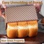 Lot de 2 Moule à Pain de Mie avec Couvercle – Moule Antiadhésif avec Couvercle pour Pain, Gâteaux & Pâtisseries, Moule a Brioche