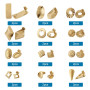 Cheriswelry Lot de 24 composants de clous d'oreilles en acier inoxydable doré avec fermoir papillon pour la fabrication de bijou