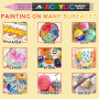 Laconile 168 Couleurs Feutre Acrylique, Stylos Acryliques à Pointe Pinceau pour le Coloriage Adulte ，Acrylic Paint Markers pour 